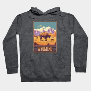 Wyoming Vintage Design Hoodie